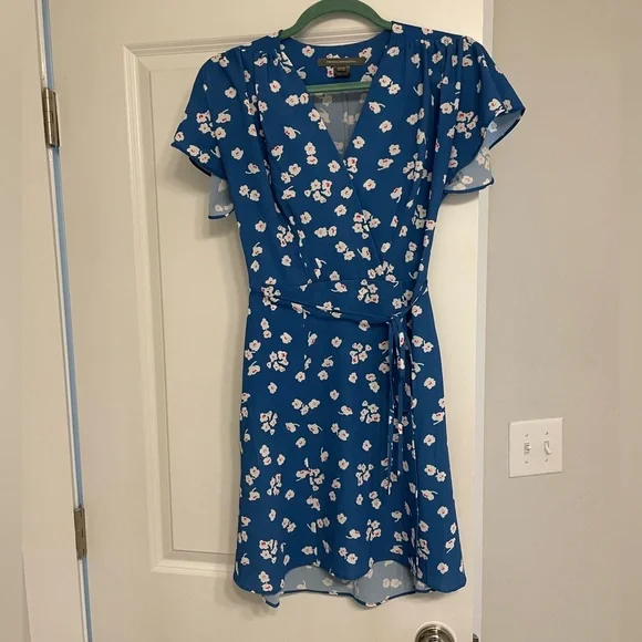 blue dress with red shoes Royal Blue Floral Evening Gown – The French Door Franklin main image 0